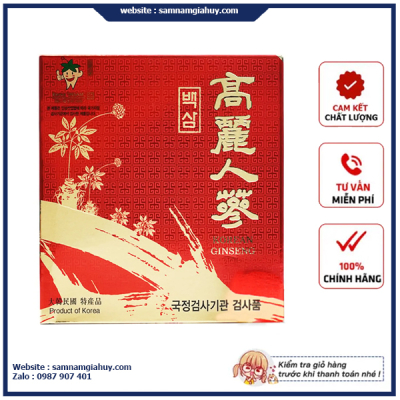 Bạch Sâm Củ Khô Hàn Quốc Hộp x 300g