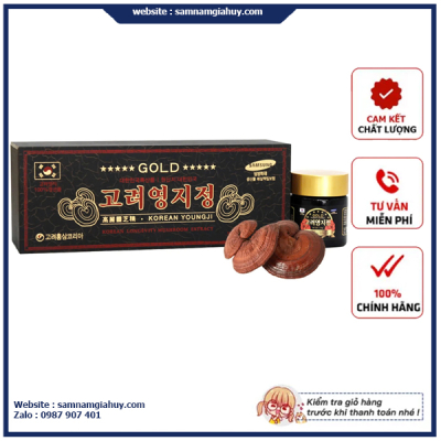 Cao Linh Chi Núi Hàn Quốc hộp gỗ đen 360g (120g x 3 lọ)