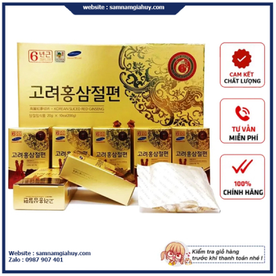 Hồng sâm lát tẩm mật ong Pocheon Hàn Quốc – Hộp 10 gói x 20g