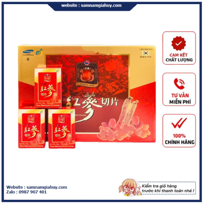 Hồng sâm lát tẩm mật ong Sambok Hàn Quốc 10 gói x 20g