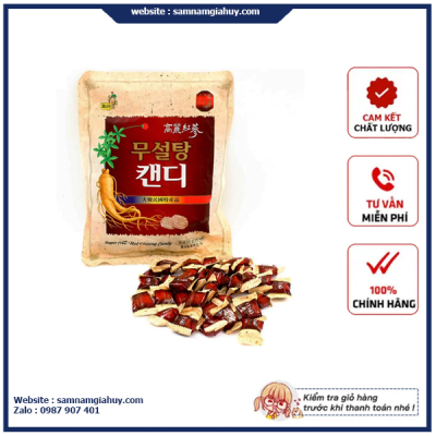Kẹo hồng sâm 500g không đường Hàn Quốc