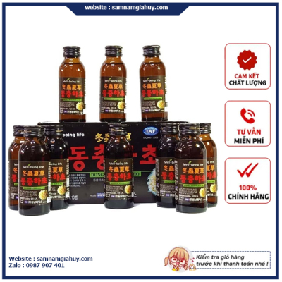 Nước Đông Trùng Hạ Thảo Hàn Quốc hộp 10 chai x 100ml