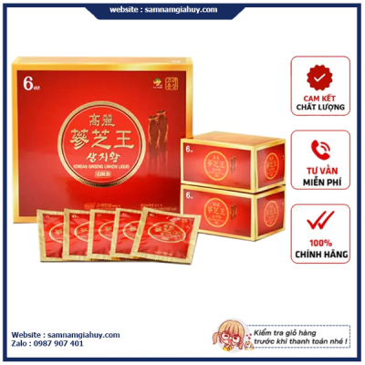Nước Hồng Sâm Linh Chi Hàn Quốc KGS Hộp 60 gói x 50ml