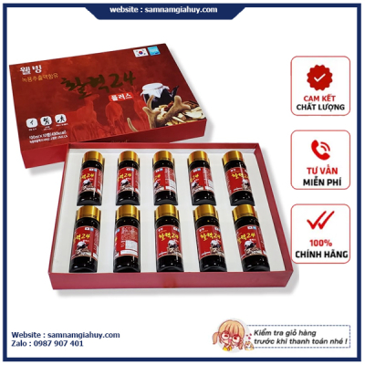 Nước Hồng Sâm Nhung Hươu Hàn Quốc Hộp 10 chai x 100ml