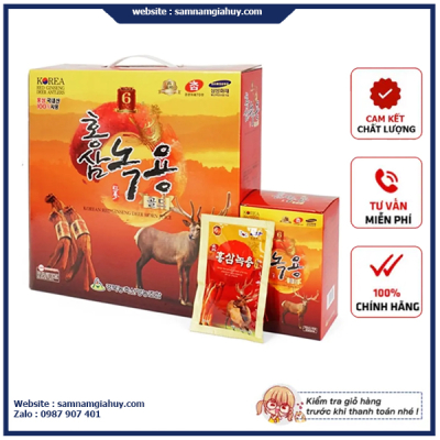 Nước Hồng Sâm Nhung Hươu Hàn Quốc Hộp 30 gói x 70ml
