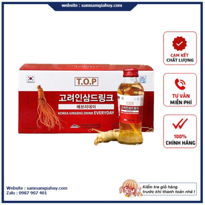 Nước Hồng Sâm T.O.P Daesan có củ Hàn Quốc 10 chai