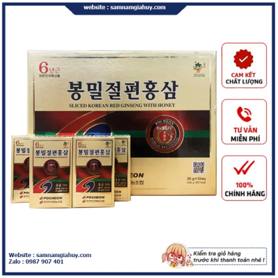 Sâm lát tẩm mật ong Pocheon 200g Hàn Quốc