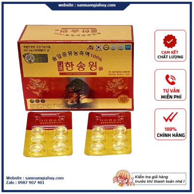 Tinh dầu thông đỏ chính phủ Hàn Quốc Dami Hansongwon Hộp 60 viên