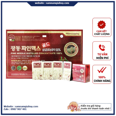 Tinh dầu thông đỏ Kwangdong Hàn Quốc Hộp 120 viên