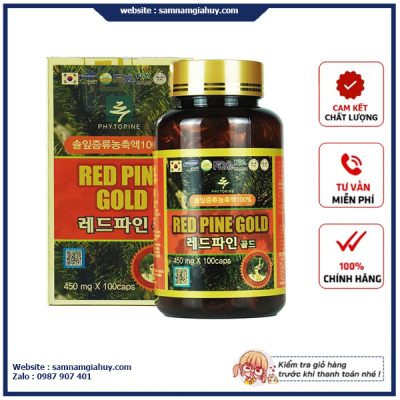 Viên tinh dầu thông đỏ Hàn Quốc Red Pine Gold Hộp 100 viên