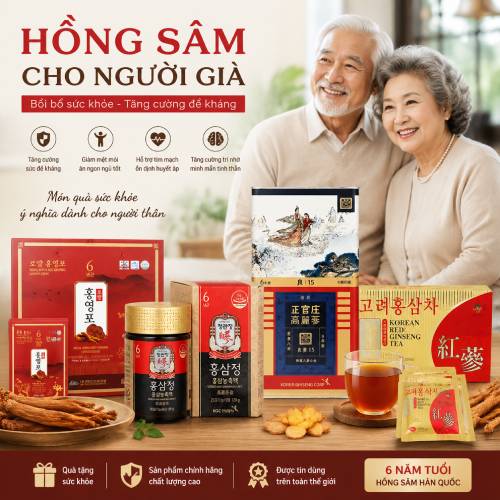 Hồng sâm cho người già
