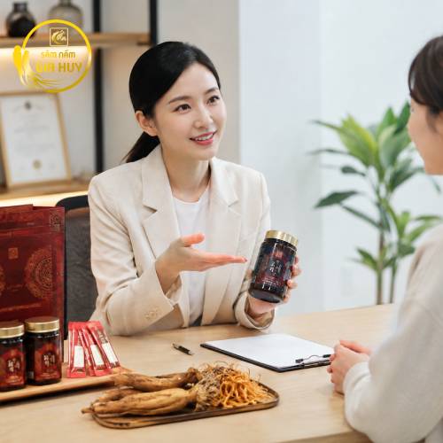 Hồng sâm đông trùng hạ thảo kết hợp hồng sâm và đông trùng hạ thảo