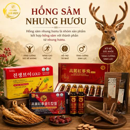 Hồng sâm nhung hươu Hàn Quốc dùng cho nhu cầu bồi bổ
