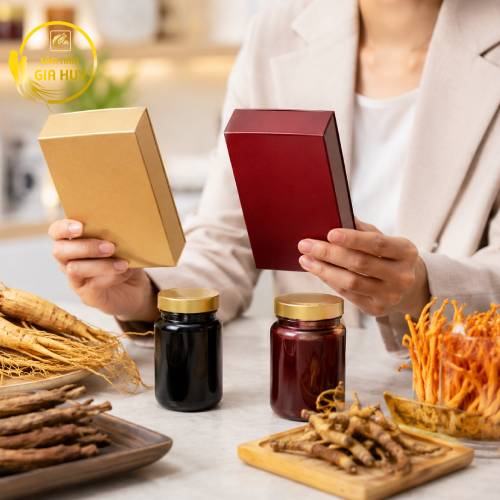 Hồng sâm đông trùng hạ thảo Hàn Quốc với nguyên liệu hồng sâm