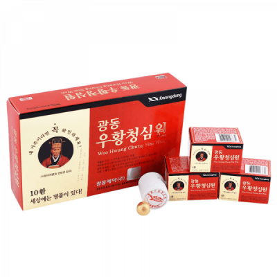 An cung ngưu hoàng Kwangdong Hàn Quốc hộp giấy đỏ 10 viên