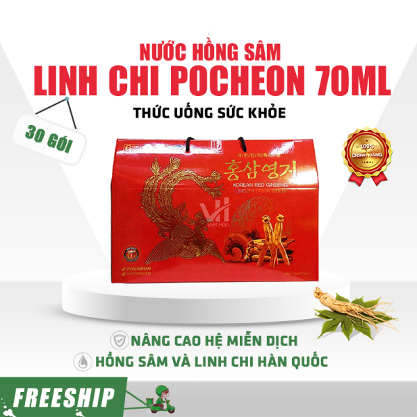 Nước hồng sâm linh chi Pocheon 70ml x 30 gói