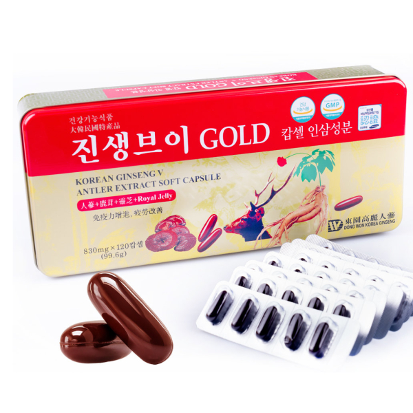 Viên hồng sâm linh chi nhung hươu 120 viên Dongwon Hàn Quốc